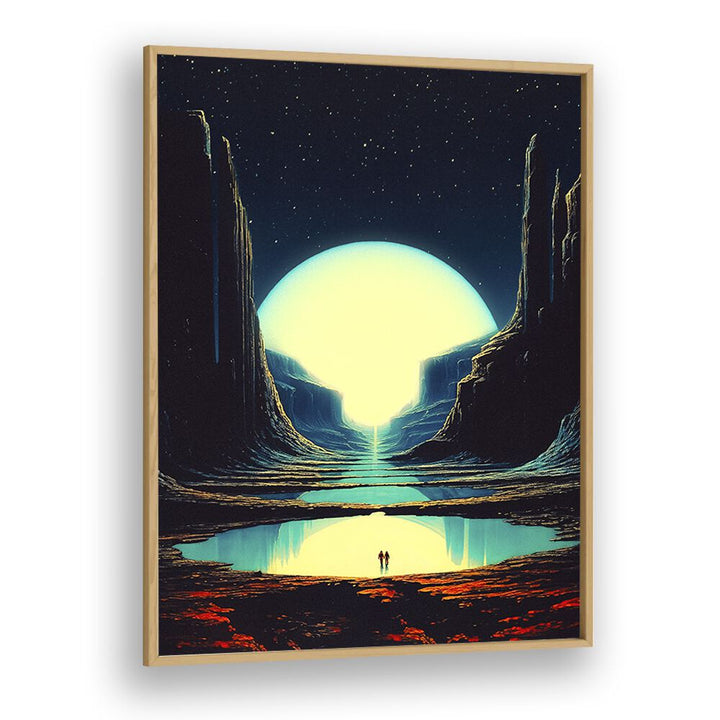 Never Lost With You Surreal Paintings Surreal Art Prints in Oak Wood Plain Frame