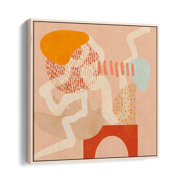 New Shapes Play III By Ana Rut Bre Abstract Art Abstract Paintings in Oak Wood Floater Frame