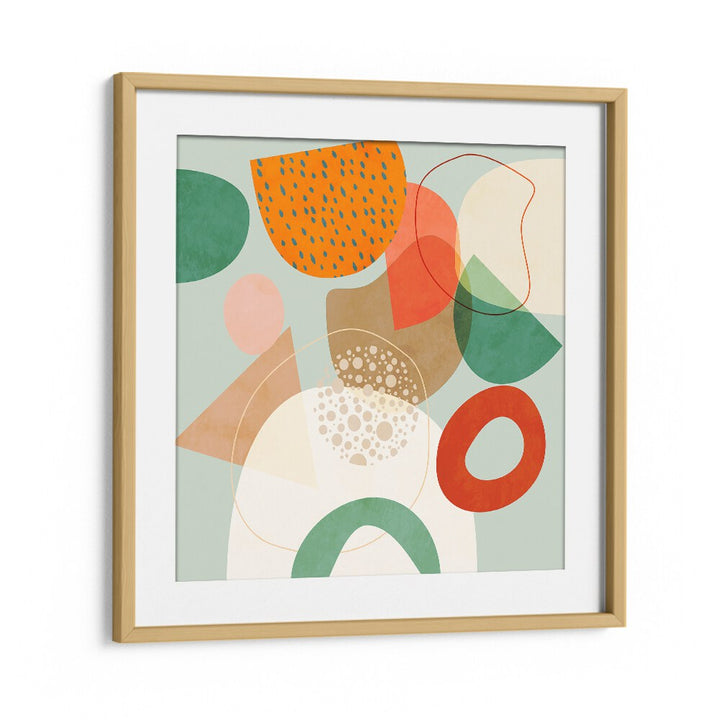 New Shapes Play IV By Ana Rut Bre Abstract Art Abstract Paintings in Oak Wood Frame With Mount