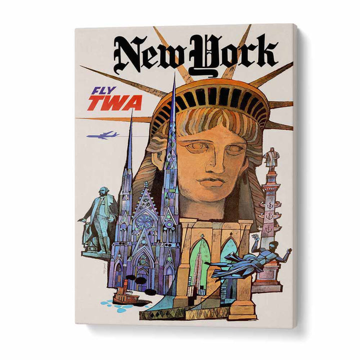 Newyork-Retro  Travel Posters in Gallery Wrap