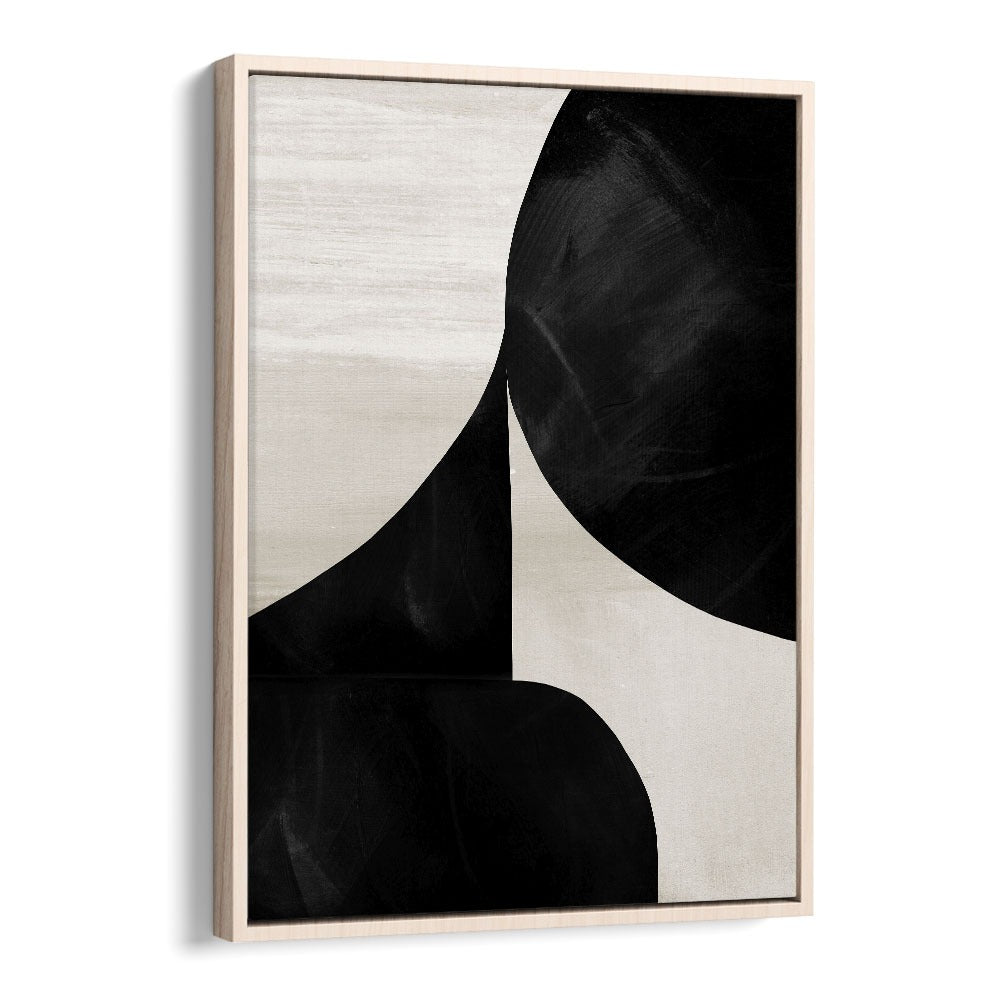 Night By Dan Hobday Abstract Art Abstract Paintings in Oak Wood Floater Frame