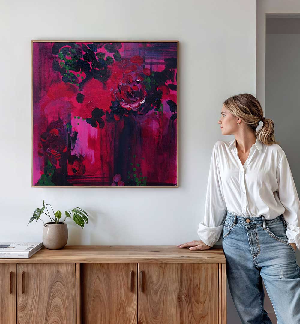 NIGHT GARDEN , ABSTRACT PAINTINGS