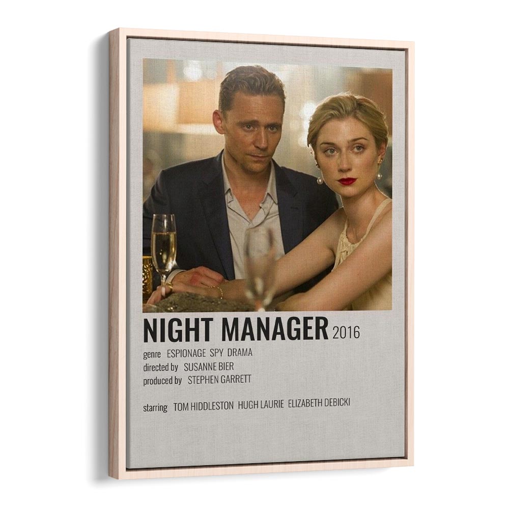 Night Manager 2016 Movie Posters in Oak Wood Floater Frame