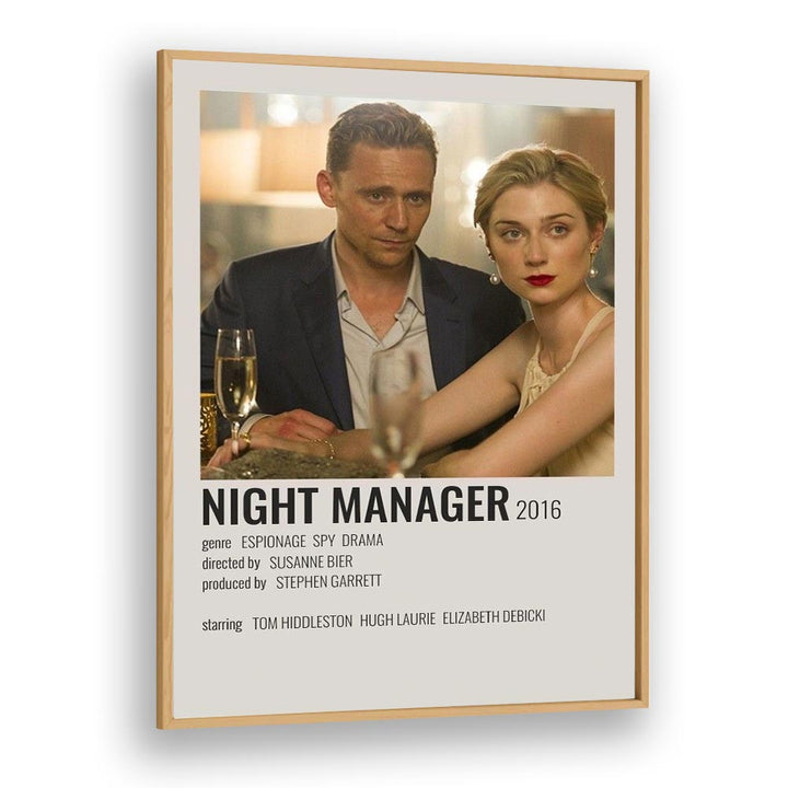 Night Manager 2016 Movie Posters in Oak Wood Plain Frame