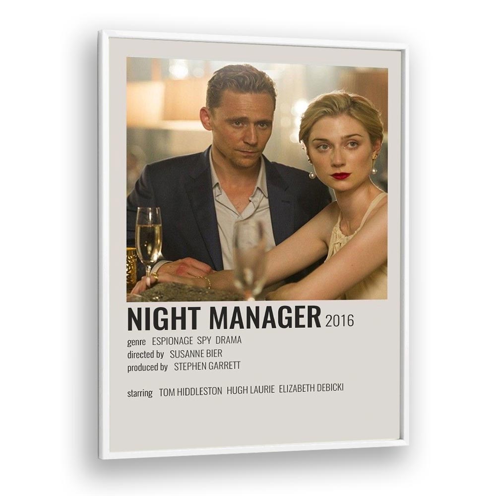 Night Manager 2016 Movie Posters in White Plain Frame