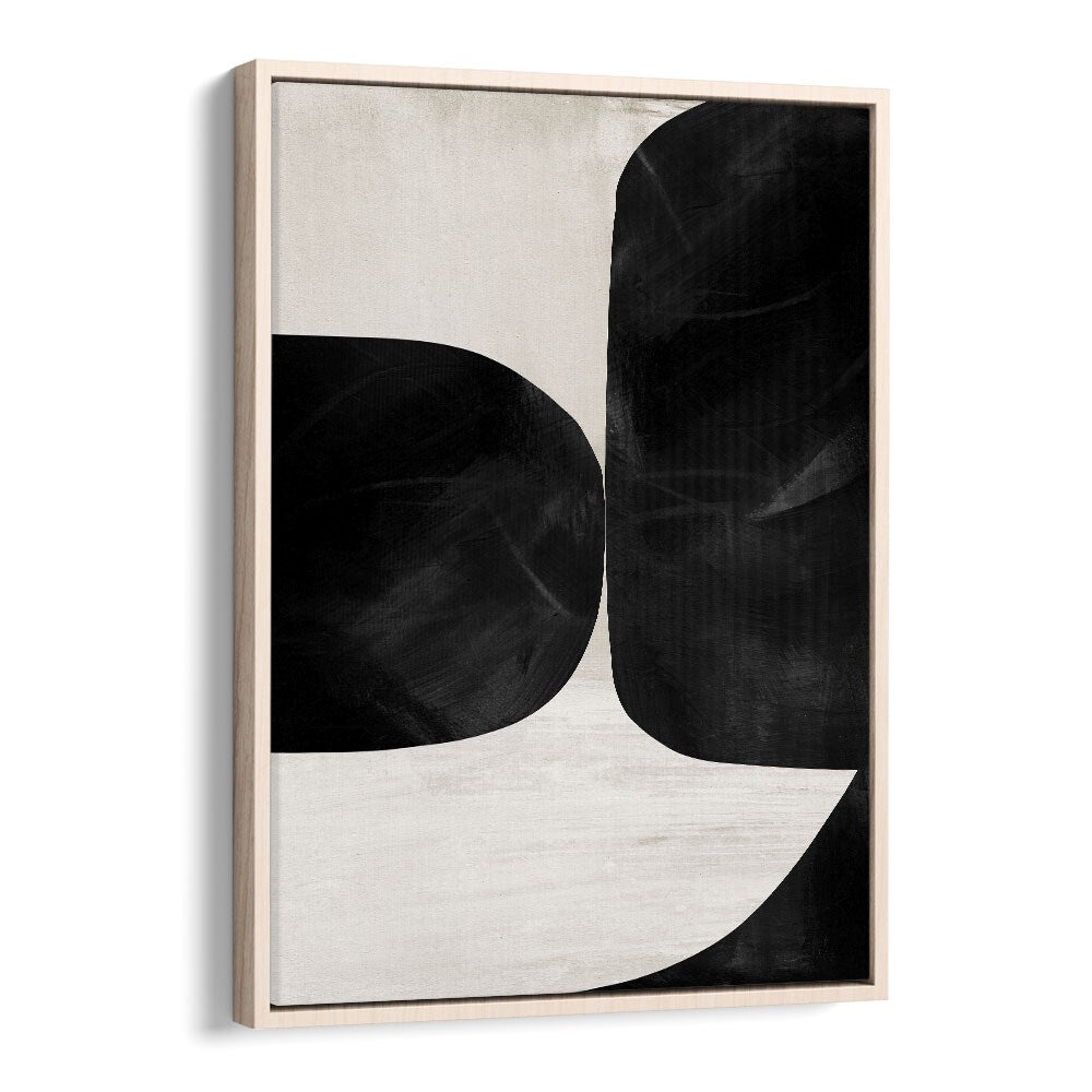 Night No II By Dan Hobday Abstract Art Abstract Paintings in Oak Wood Floater Frame