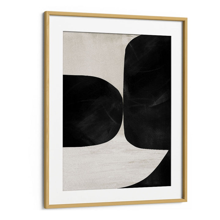 Night No II By Dan Hobday Abstract Art Abstract Paintings in Oak Wood Frame With Mount