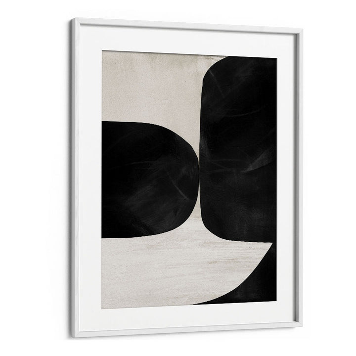 Night No II By Dan Hobday Abstract Art Abstract Paintings in White Frame With Mount