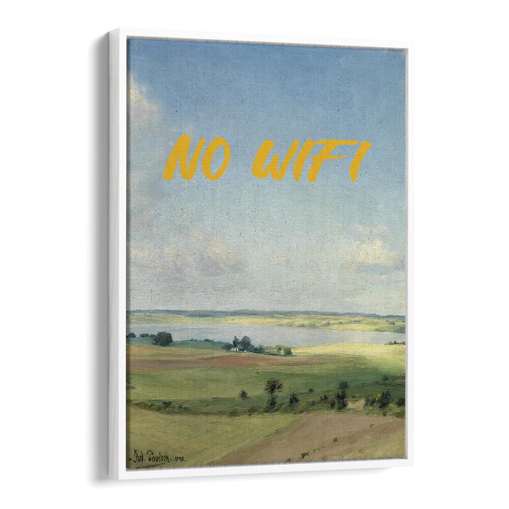 No Wifi II by the Art Concept Altered Art Prints in White Floater Frame