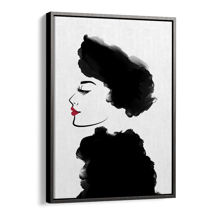 Noble by Martina Fashion Paintings Fashion Posters in Black Floater Frame