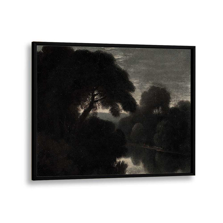 Nocturnal Elegance Veiled In Gothic Splendor Gothic Art Prints in Black Plain Frame