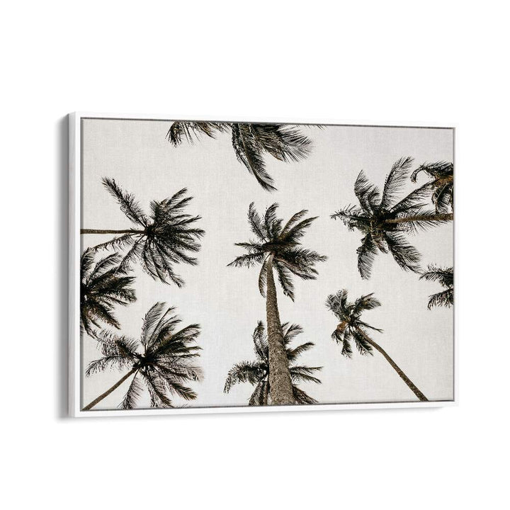 Noir Nirvana Beach Prints Coastal Wall Art in White Floater Frame