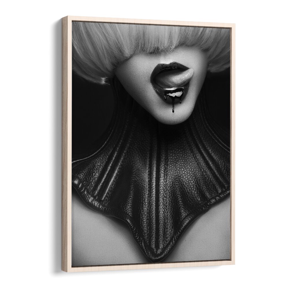 Noir the Future ii by David Drake Fine Art Photography Fashion Photography in Oak Wood Floater Frame