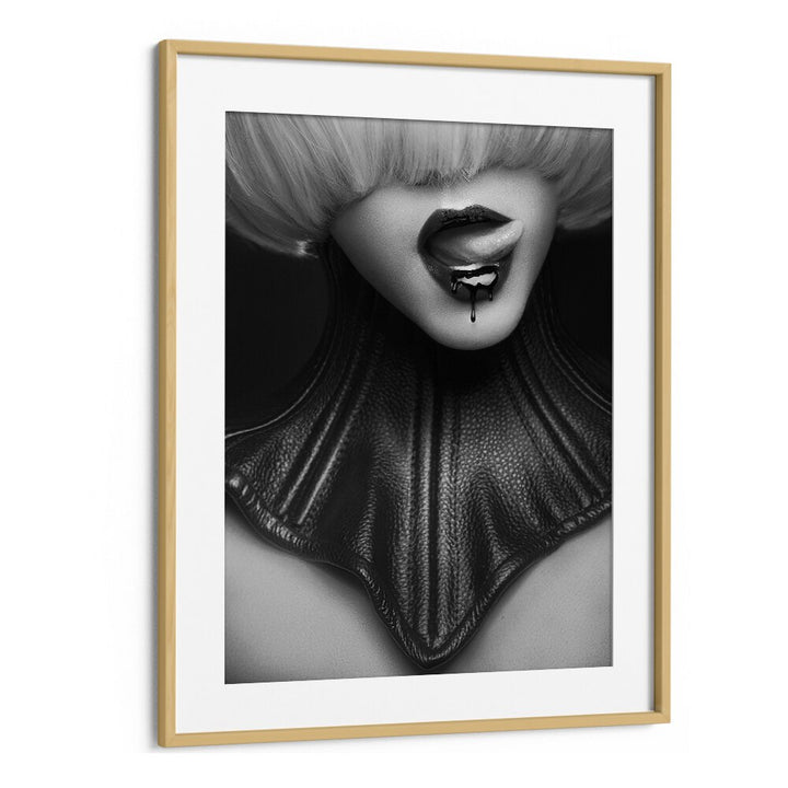 Noir the Future ii by David Drake Fine Art Photography Fashion Photography in Oak Wood Frame With Mount