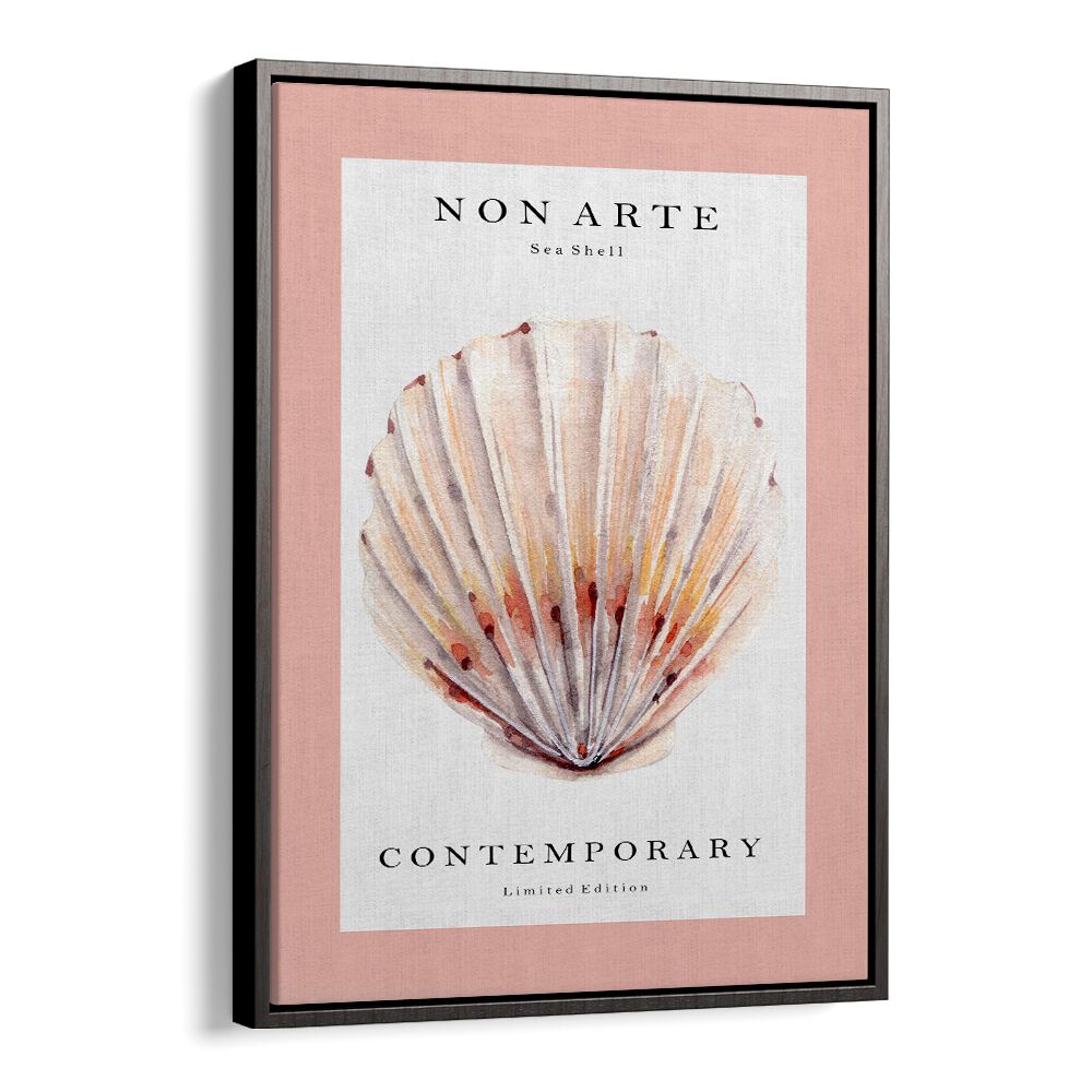 Non Arte Sea Shell II By Rikke Londager Boisen Beach Prints in Black Floater Frame