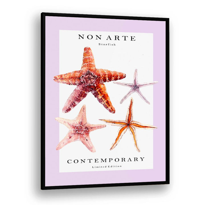 Non Arte Starfish By Rikke Londager Boisen Beach Prints in Black Plain Frame