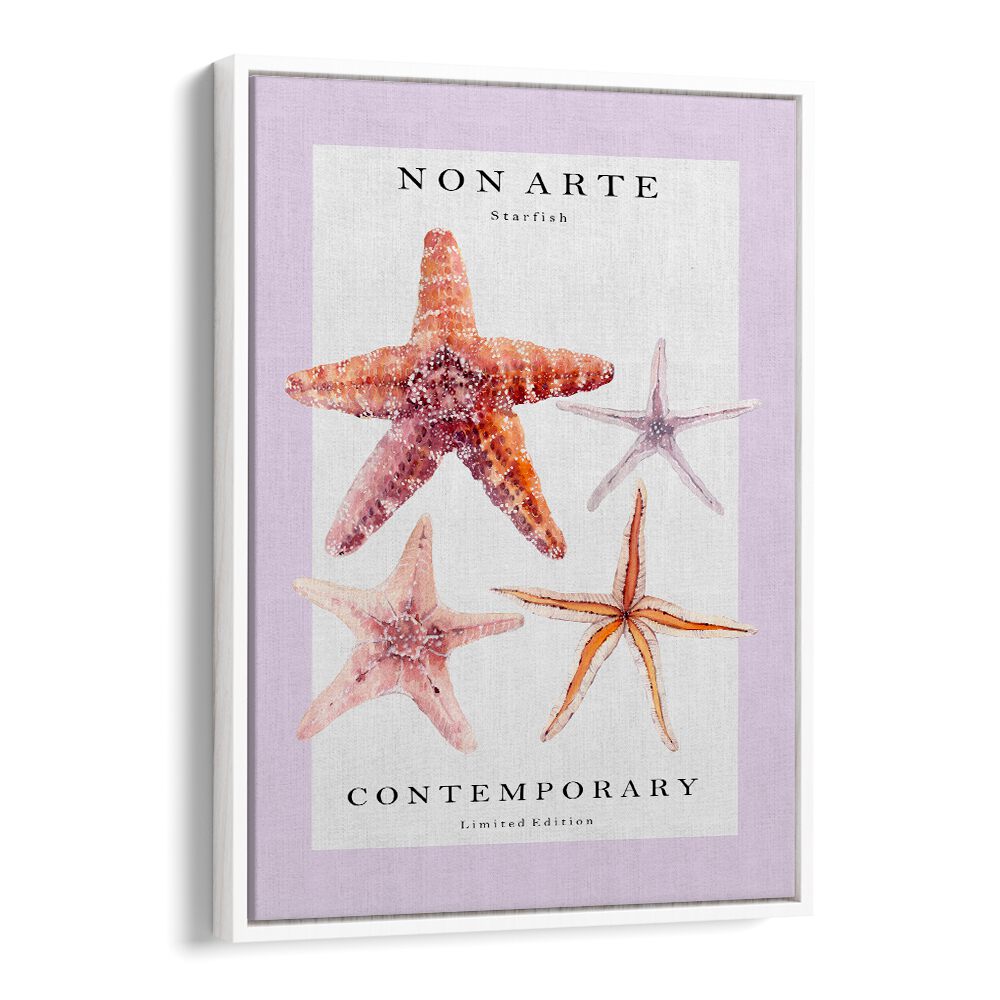 Non Arte Starfish By Rikke Londager Boisen Beach Prints in White Floater Frame