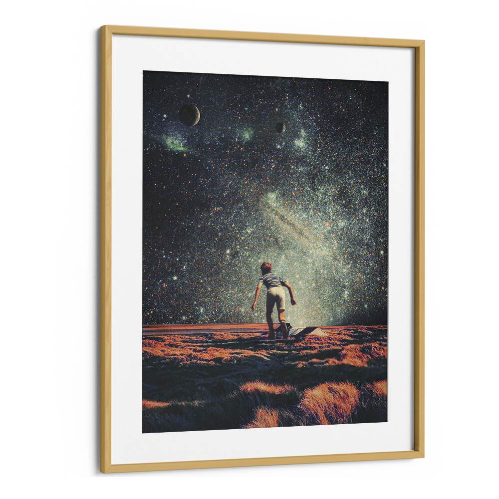 Nostalgia By Frank Moth Surreal Art Prints Surrealism in Oak Wood Frame With Mount