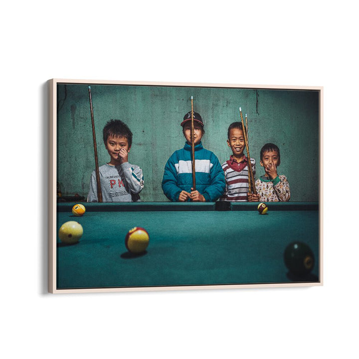 ABSTRACT painting - PLAYING SNOOKER IN THE MOUNTAINS by Asianmonk