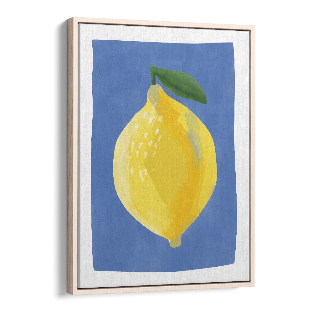 YELLOW LEMON BY ELENA RISTOVA, KITCHEN ART PAINTINGS