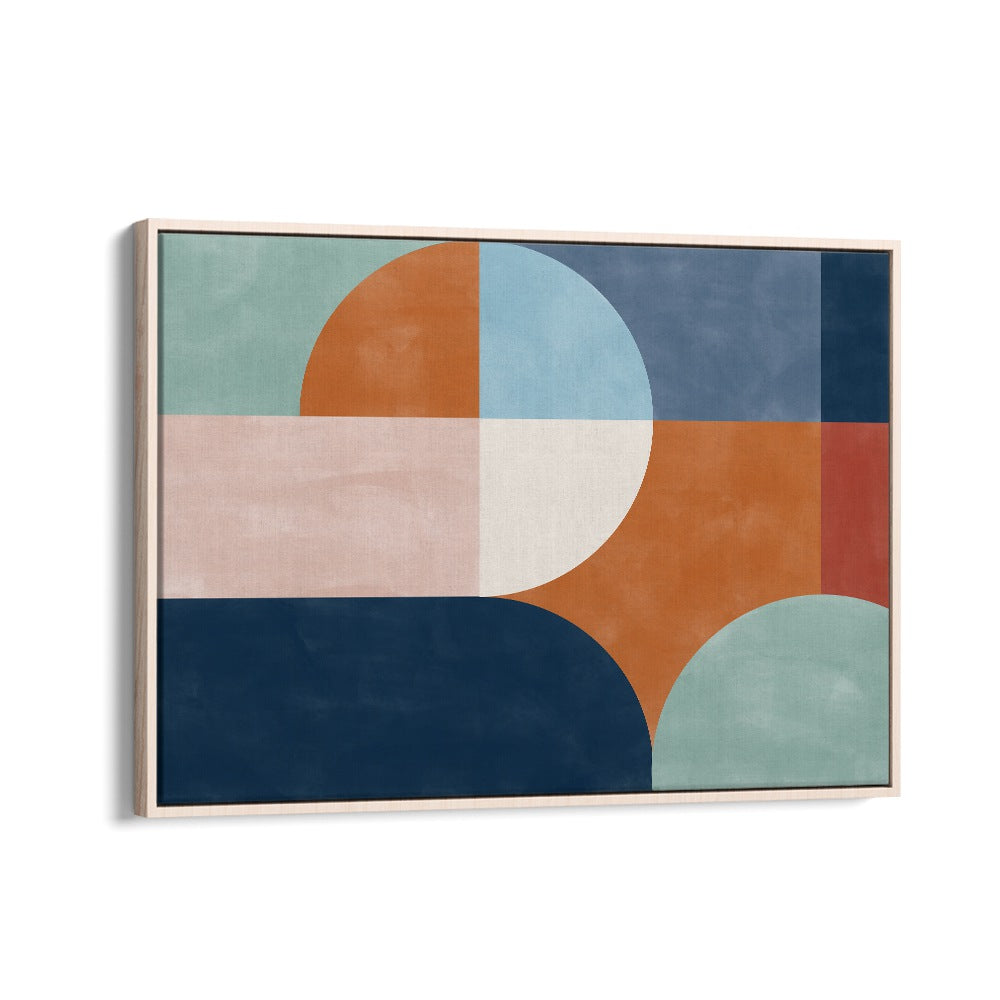 BLUE & RUST ABSTRACTION BY ELENA RISTOVA, ABSTRACT ART PRINT