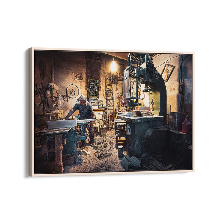 ABSTRACT painting - THE CARPENTER'S WORKSHOP by Asianmonk