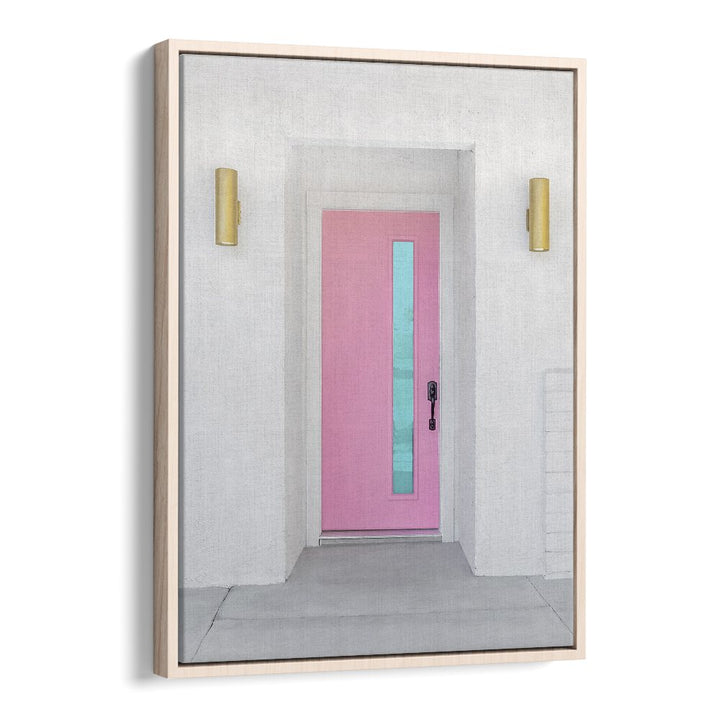 surreal painting - PINK DOOR WITH A BLUE WINDOW by Asianmonk