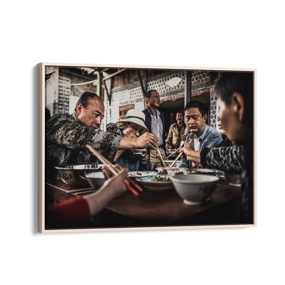 ABSTRACT painting - FAMILY LUNCH IN DALI by Asianmonk