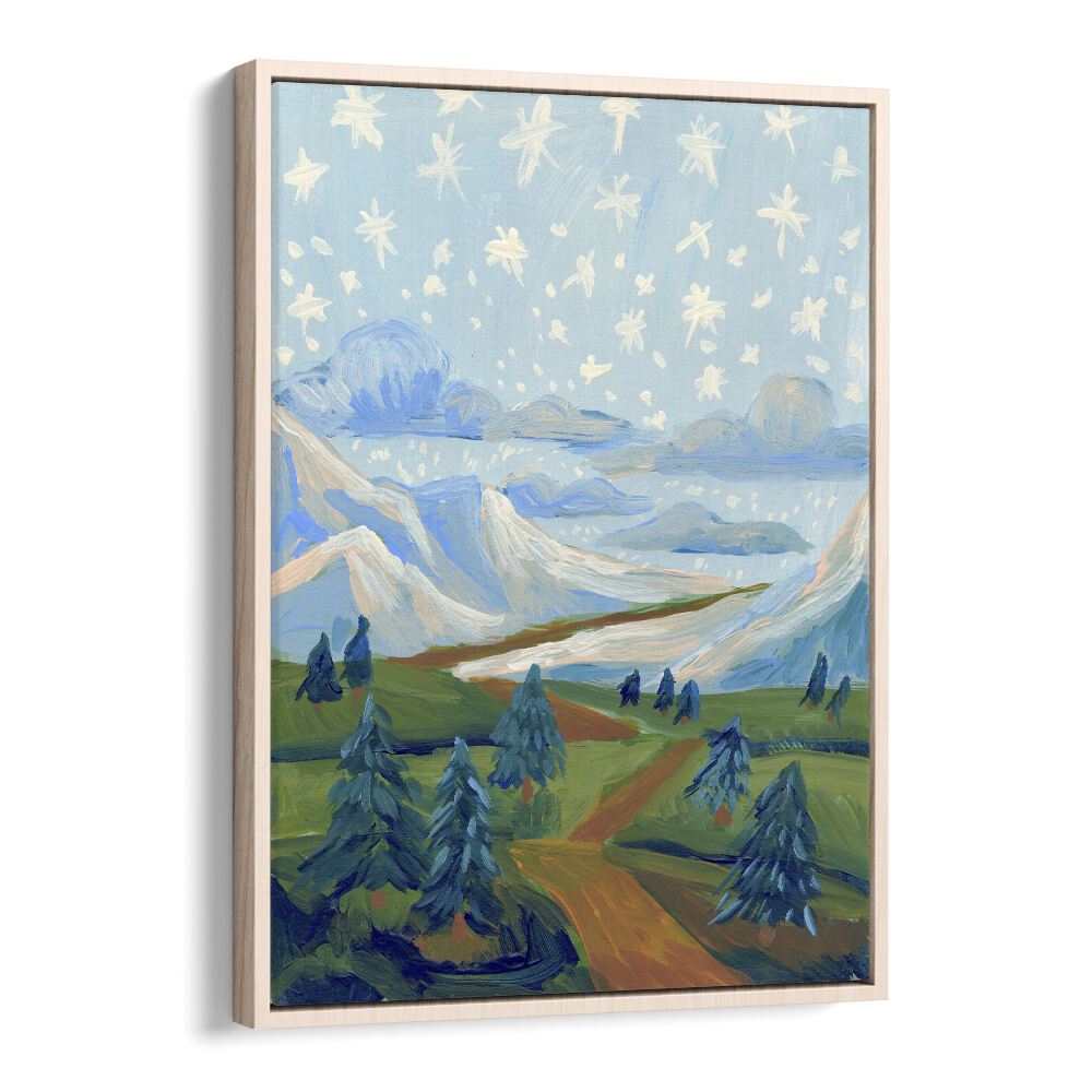 Eleanor Baker painting - WINTER MOUNTAIN LANDSCAPE by Asianmonk