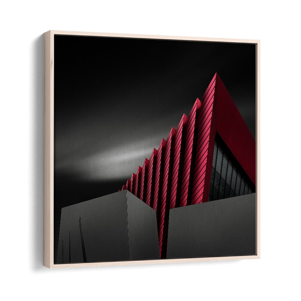 surreal painting - RED STRIPES BUILDING BY XIBIAO HUANG by Asianmonk