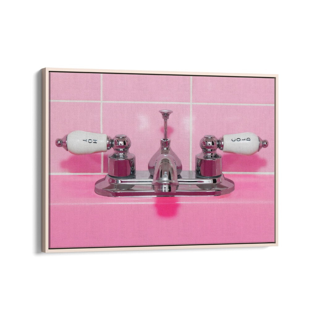 ABSTRACT painting - RETRO PINK SINK FAUCET by Asianmonk