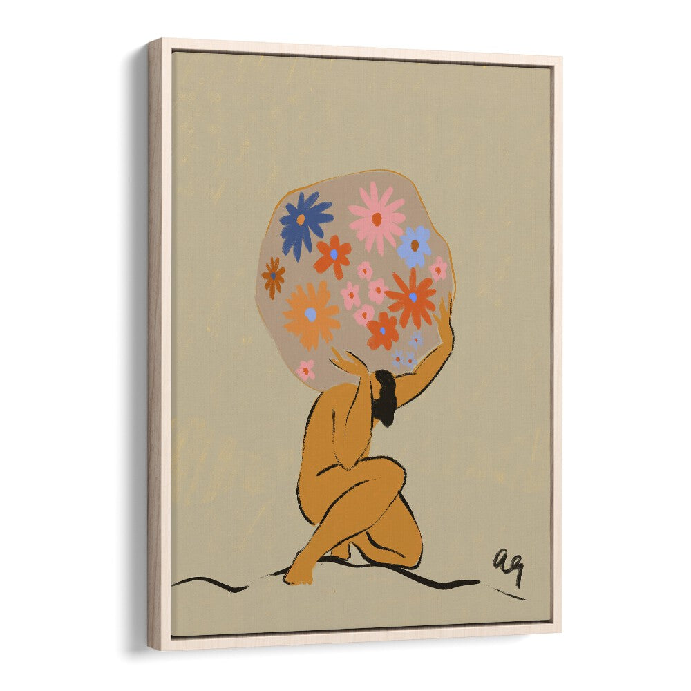 Arty Guava painting - WORLD ON HER SHOULDERS by Asianmonk