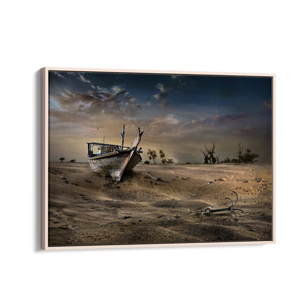 ABSTRACT painting - SHIP IN THE DESERT by Asianmonk