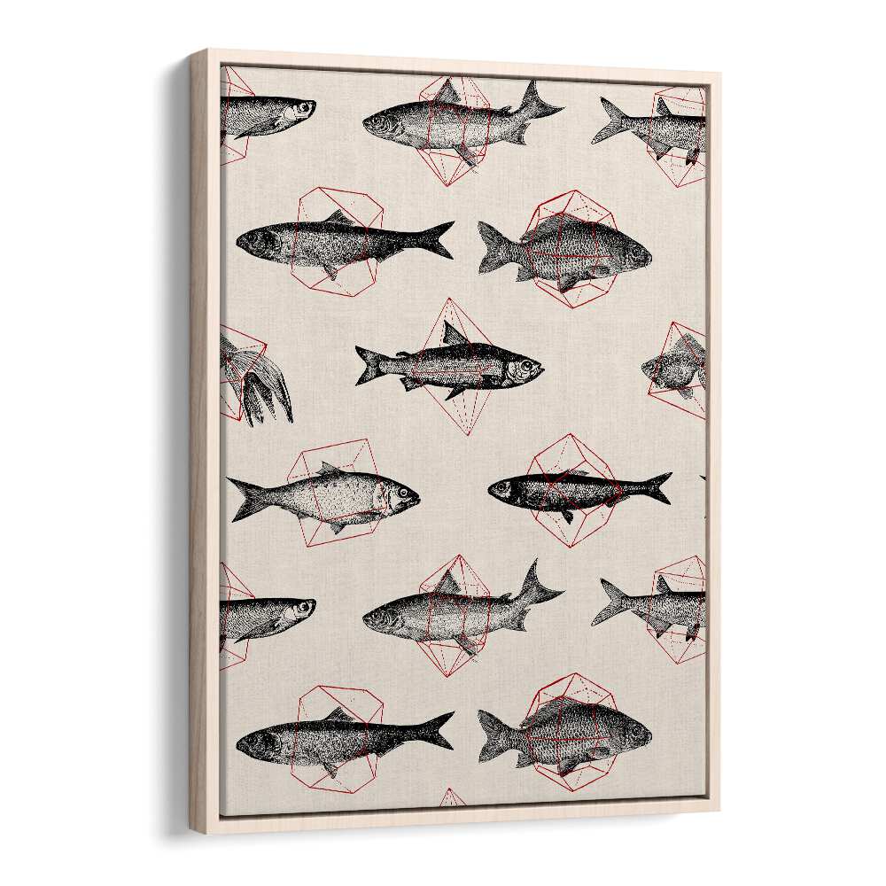 FISHES IN GEOMETRICS BY FLORENT BODART, WILDLIFE ART PRINTS