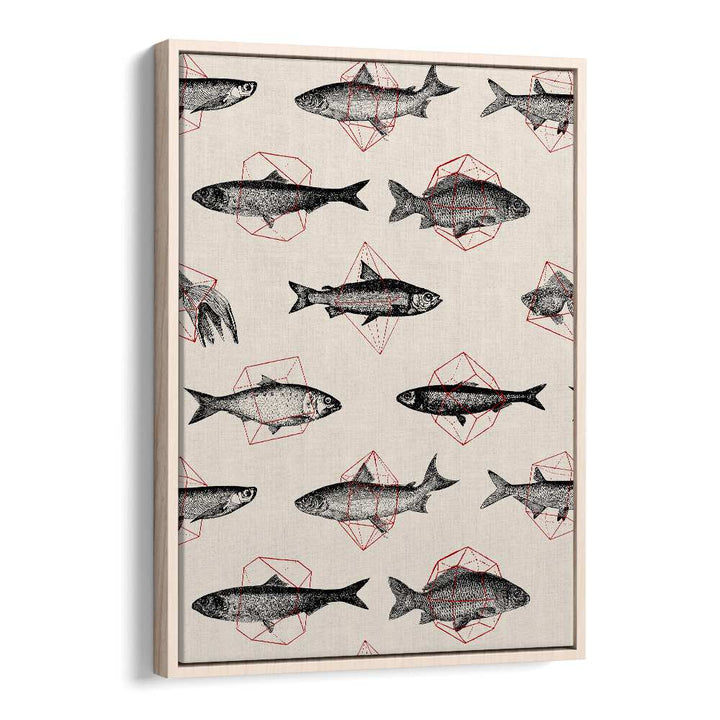 FISHES IN GEOMETRICS BY FLORENT BODART, WILDLIFE ART PRINTS