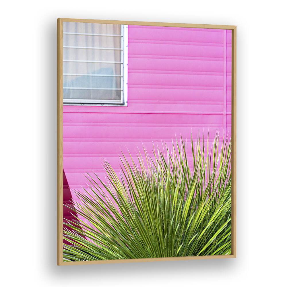 surreal painting - VINTAGE PINK CAMPER TRAILER WITH CACTUS by Asianmonk