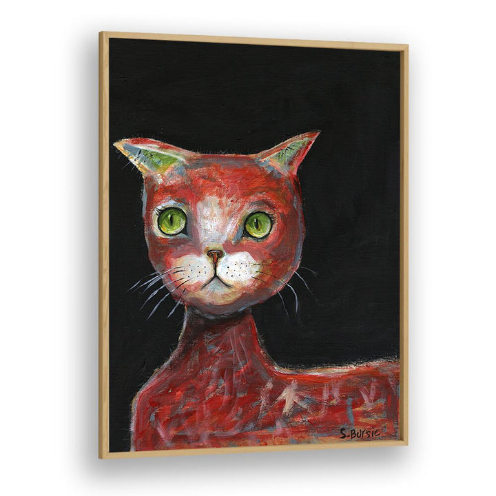 Vintage painting - RED CAT by Asianmonk