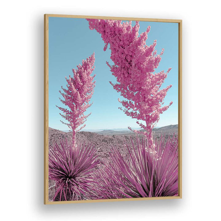 surreal painting - BLOOMING PINK YUCCAS IN THE MOJAVE DESERT by Asianmonk