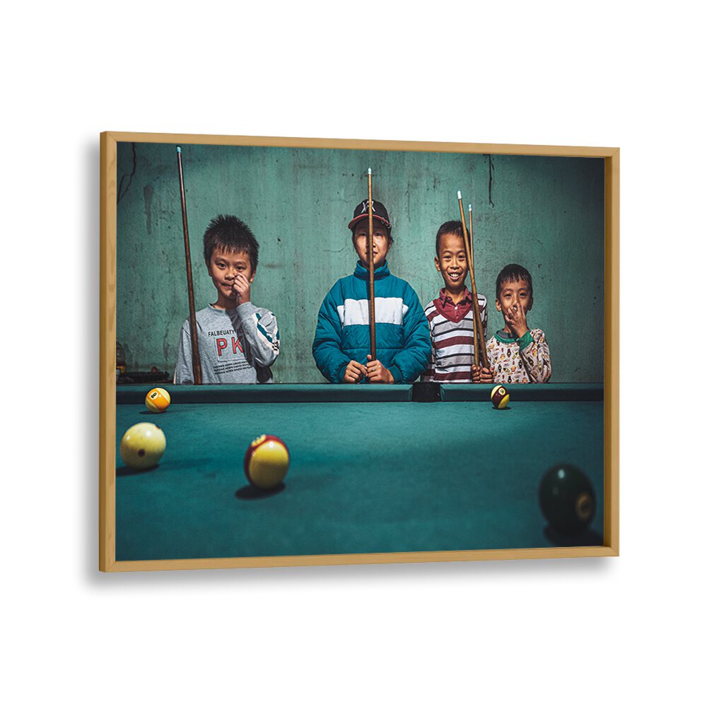 ABSTRACT painting - PLAYING SNOOKER IN THE MOUNTAINS by Asianmonk