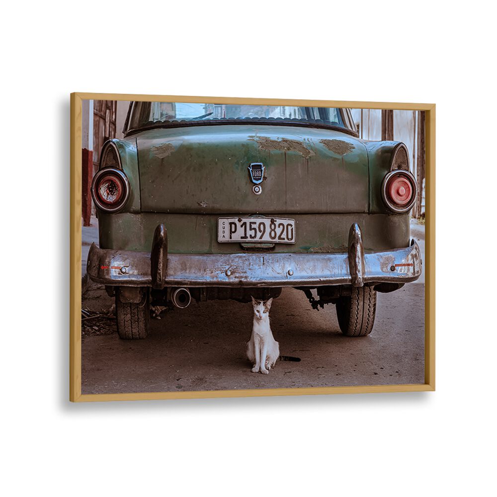 ABSTRACT painting - CUBAN CAT WITH CAR by Asianmonk