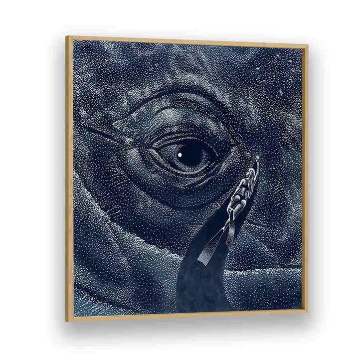 IN THE WHALE'S EYE BLUE VERSION BY ALIRIZA ÇAKIR SURREAL PAINTINGS, SURREAL ART