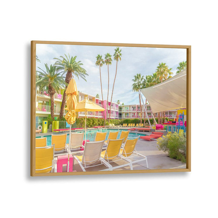 ABSTRACT painting - POOLSIDE AT THE SAGUARO HOTEL - PALM SPRINGS by Asianmonk