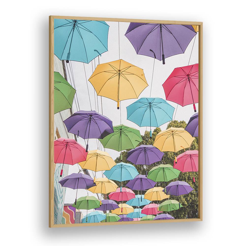 surreal painting - COLORFUL UMBRELLAS by Asianmonk