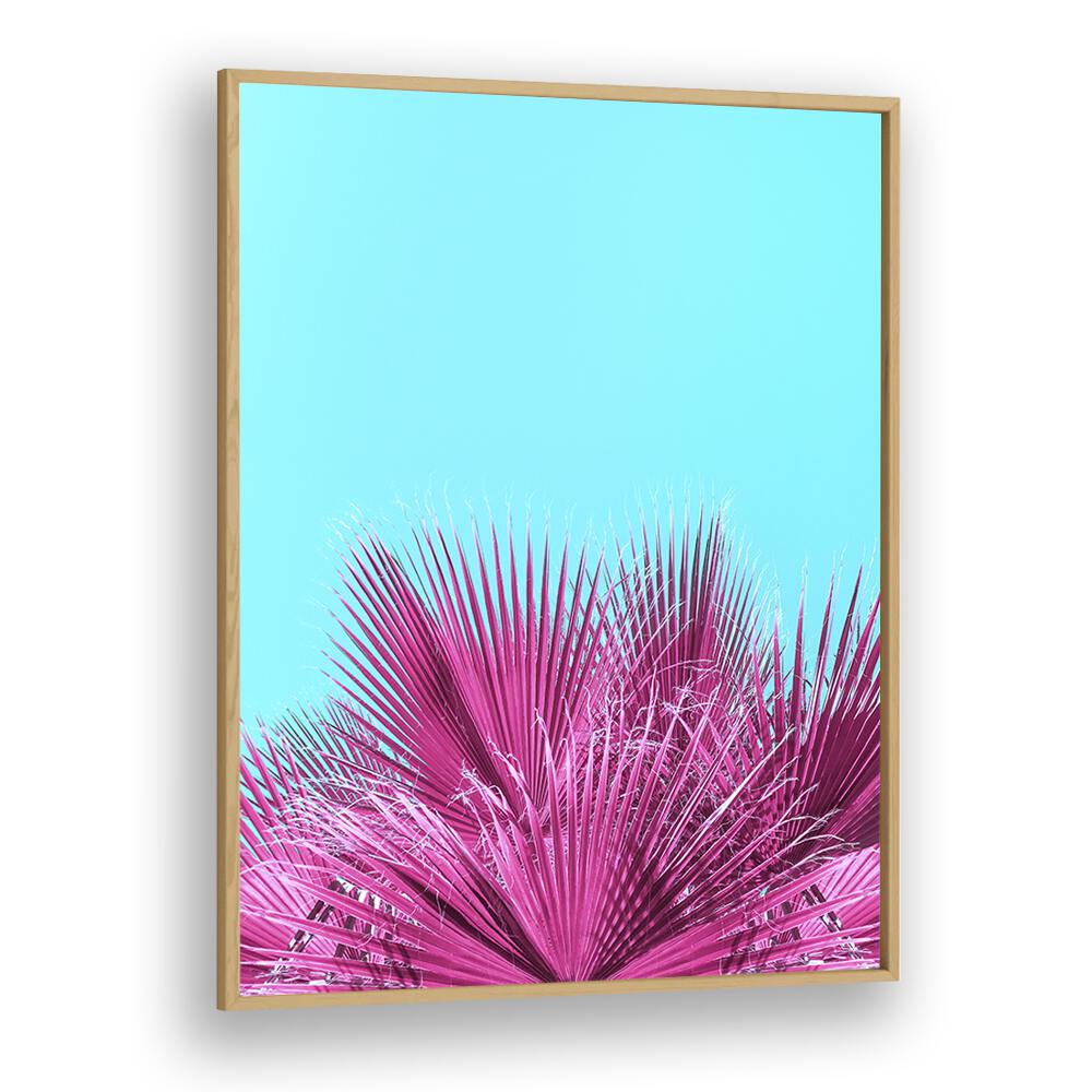 surreal painting - ELECTRIC PINK PALM FRONDS by Asianmonk