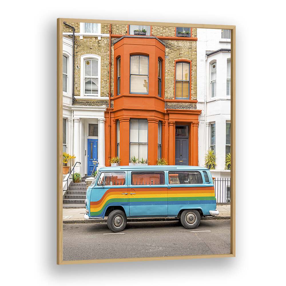 RETRO RAINBOW VAN , STREET PHOTOGRAPHY ART PRINTS