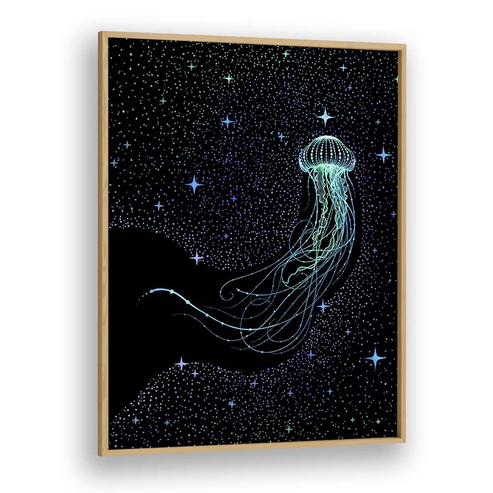 STARRY JELLYFISH COLORED BY ALIRIZA ÇAKIR SURREAL PAINTINGS, SURREAL ART