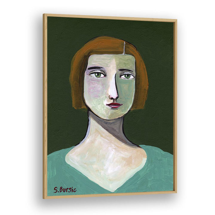 Vintage painting - GREEN LADY by Asianmonk