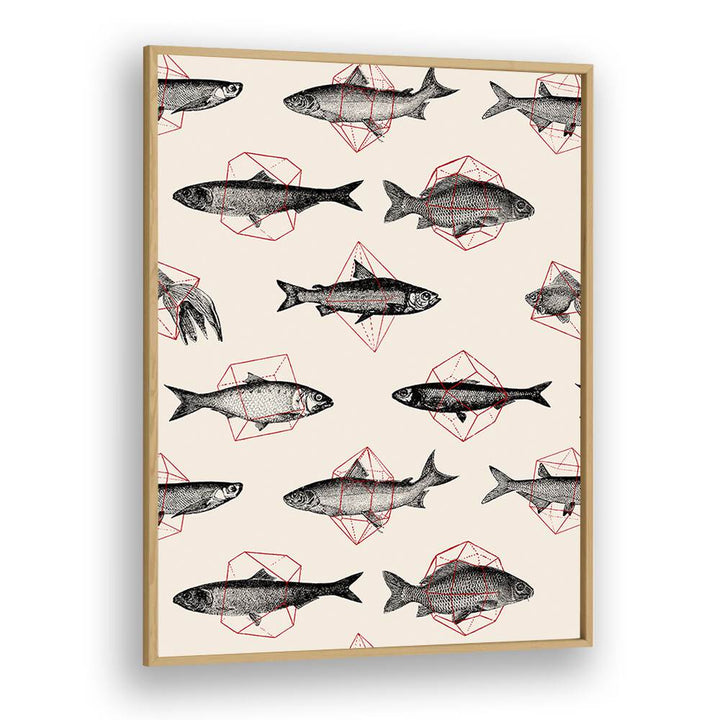 FISHES IN GEOMETRICS BY FLORENT BODART, WILDLIFE ART PRINTS