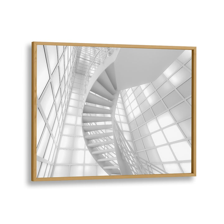 ABSTRACT painting - STAIRS IN WHITE by Asianmonk