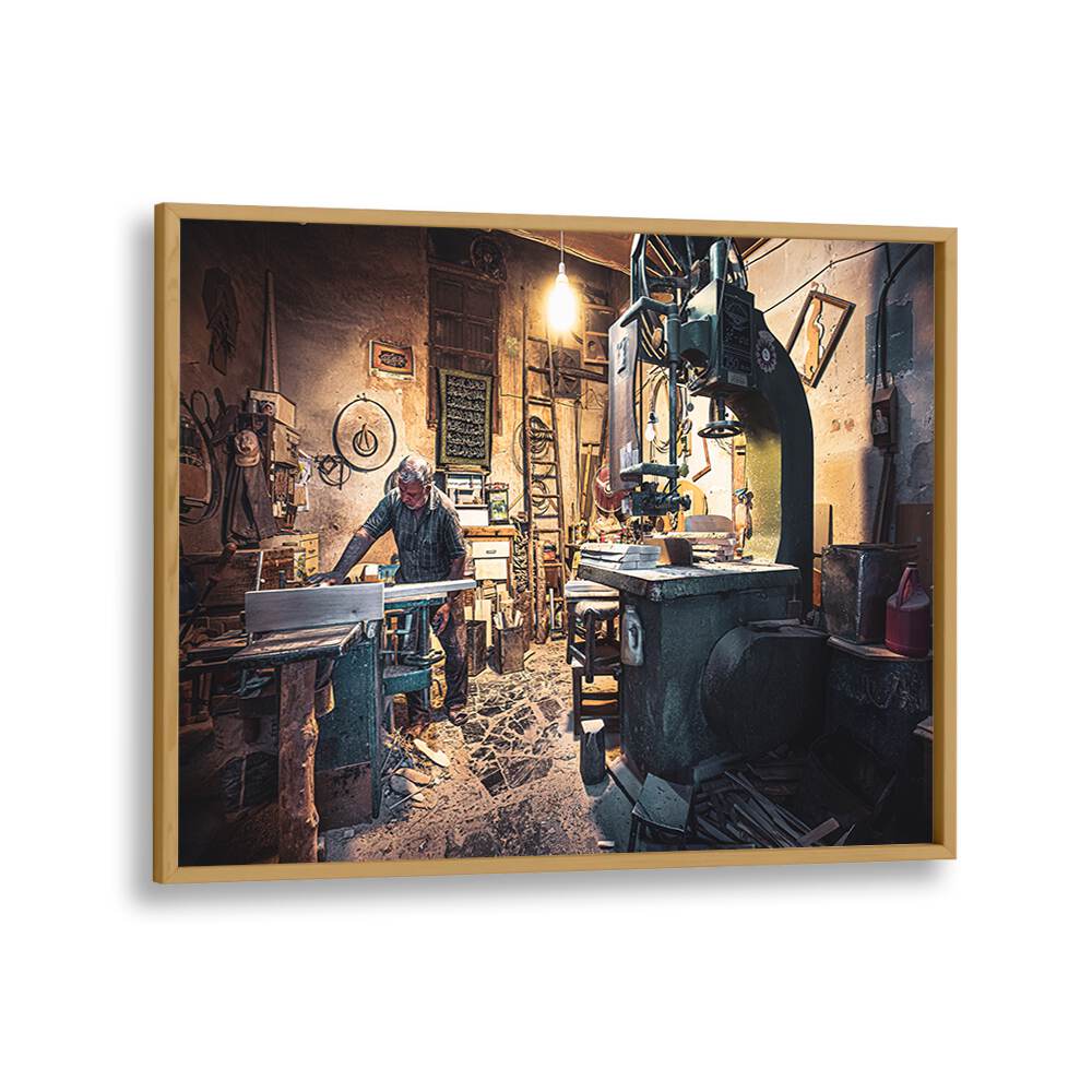 ABSTRACT painting - THE CARPENTER'S WORKSHOP by Asianmonk